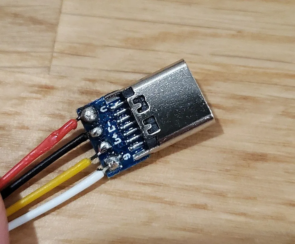 USB-C end of the cable